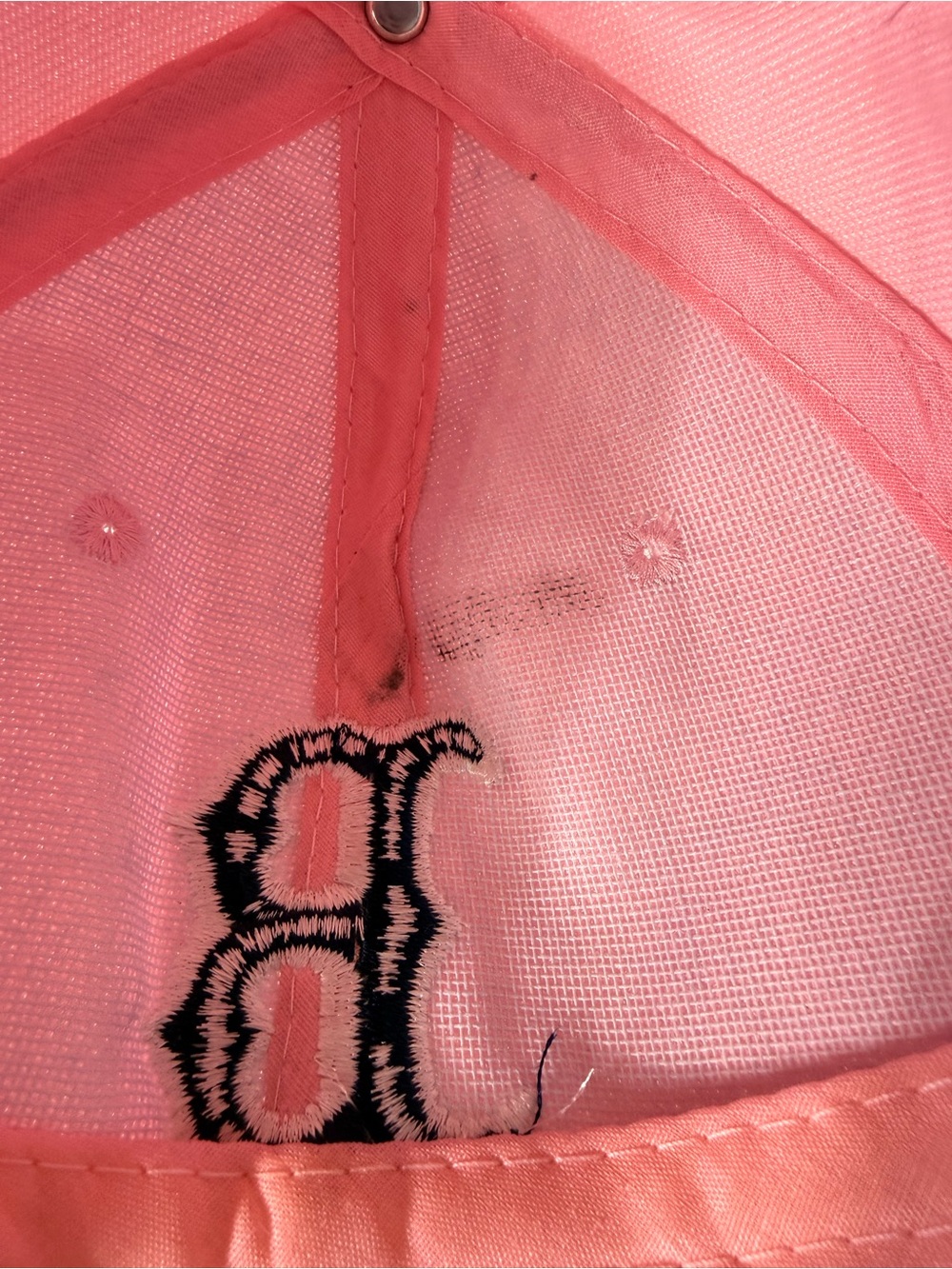 Pink Baseball Cap with Embroidered 'B' Logo - Picture 2 of 3